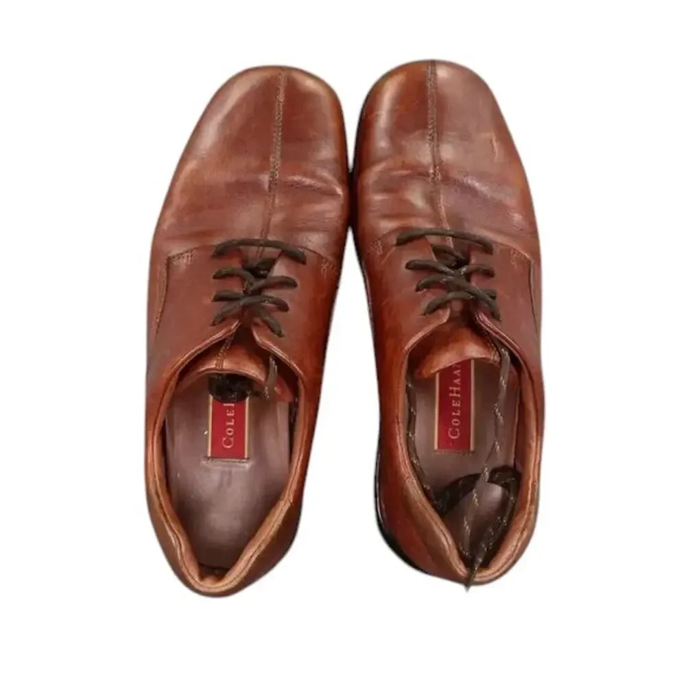 Cole Haan Shoes Men 9 Derby Oxford Classic Leather Lace Up Brown Beckett Comfort